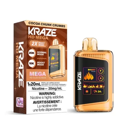 Kraze HD Mega Cocoa Chunk Crumbs (20K Puffs) Disposable Vape