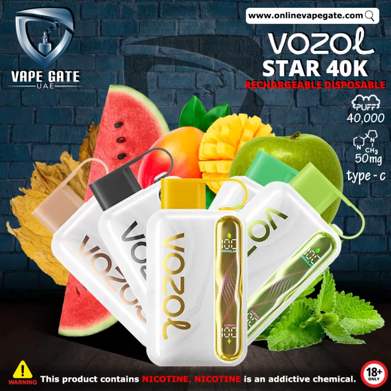 Vozol Star 40K Rechargeable Disposable Vape (40,000 Puffs)
