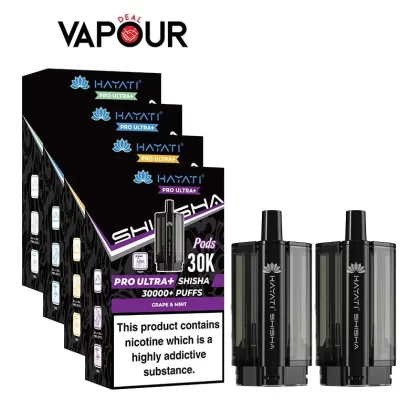 Hayati Pro Ultra Plus Shisha 30K Pods - Strawberry Laces / Strawberry Watermelon - Vapourdeal Co
