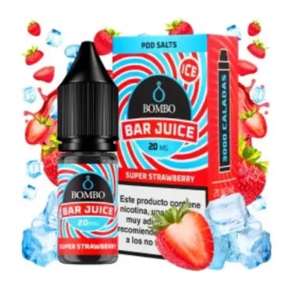Super Strawberry Ice 10ml (Nicotine Salts) (Bar Juice by Bombo)