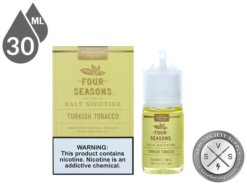 Turkish Tobacco By Four Seasons Salt Nicotine 30ml - Image 2