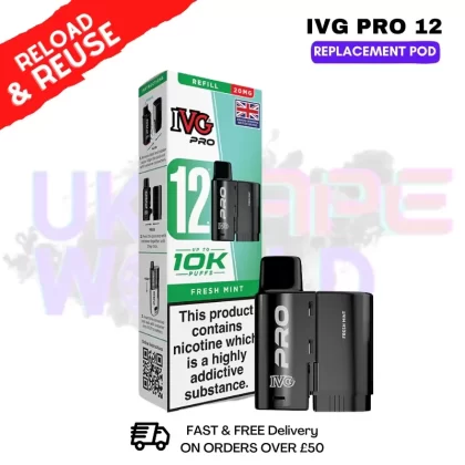 Fresh Mint IVG Pro 12 REFIL Pod Pack