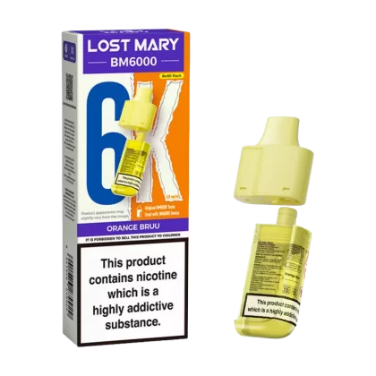Orange Bruu Lost Mary BM6000 Refill Pack - Vapeshop Co