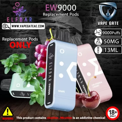ELF Bar EW9000 Puffs Replacement Pods - Blue Razz (Pods) / 50 mg