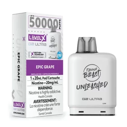 Level X Unleashed G2 Ultra Pod 20mL – Epic Grape