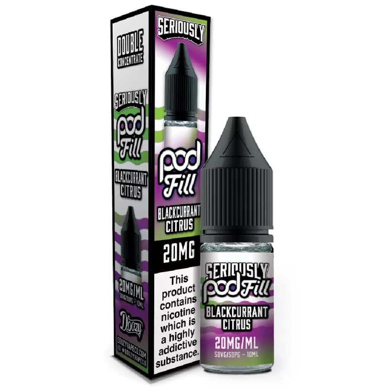 Doozy Vape Seriously Pod Fill Salt 10ml 5mg - Blackcurrant Citrus - Image 3