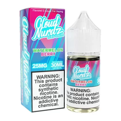 Iced Watermelon Berry by Cloud Nurdz TFN Salts E-Liquid 30ml