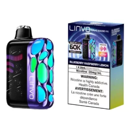 Linvo Rave 60K Disposable Vape – 20 ML – Blueberry Raspberry Lemon