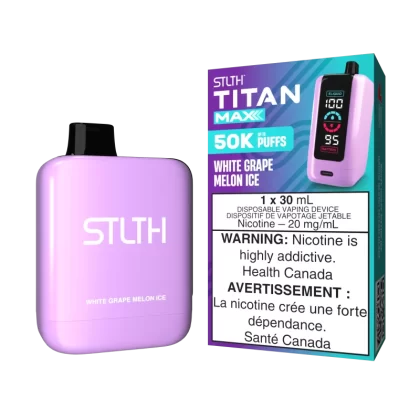 STLTH TITAN MAX - White Grape Melon Ice - 20 mg/mL (wholeseller) - Excise ON, 20 mg/mL - ON