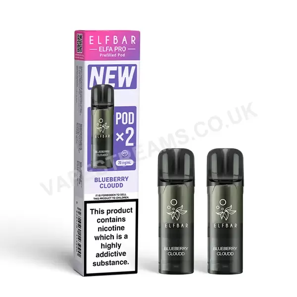 Elf Bar ELFA Pro Blueberry Cloudd Prefilled Pods - Vapestreams Co - Image 2