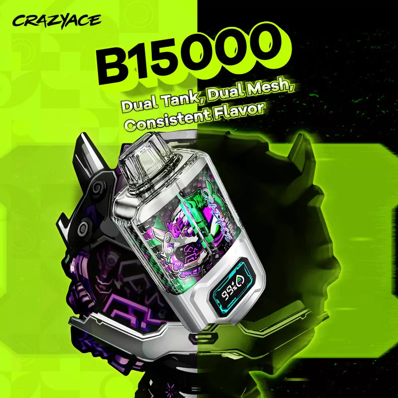 CRAZYACE B15000 Disposable Device – 15000 Puffs - Raspberry Watermelon
