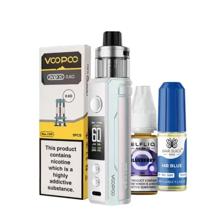 VooPoo Drag S2 Pod Kit Bundle - Choose#Colorful Silver>Glow Pink>Grey Metal>Modern Red>Pearl White>Sky Blue>Spray Black