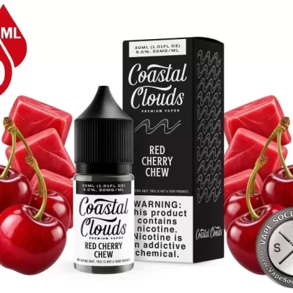 Red Cherry Chew Coastal Clouds Salt 30ml - Vape Product, Vape Product