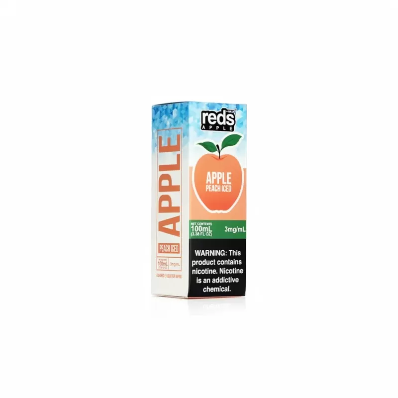 7 Daze Reds Apple ICED Peach Menthol E-Liquid – 100ml - Image 3