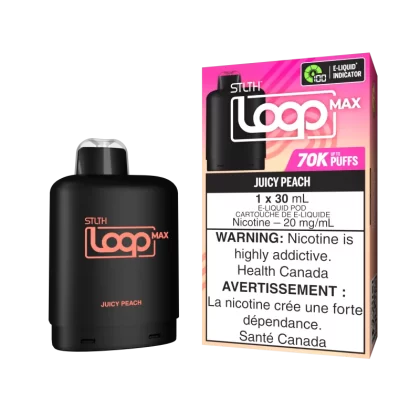 STLTH LOOP MAX Pod Pack - Juicy Peach - 20 mg/mL (wholeseller) - Excise ON, 20 mg/mL (wholeseller) - Excise AB