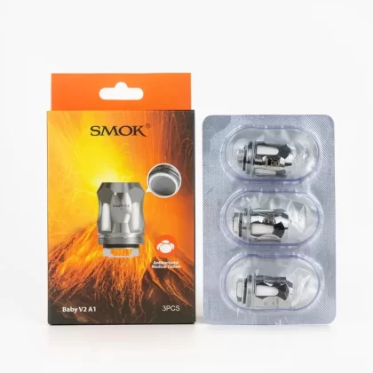 SMOK Baby V2 Coils – 0.15 ohm Mesh Coils - A1 0.17 Ohm Single Mesh (90W–140W), A2 0.2 Ohm Dual Mesh (50W–80W) (043850)