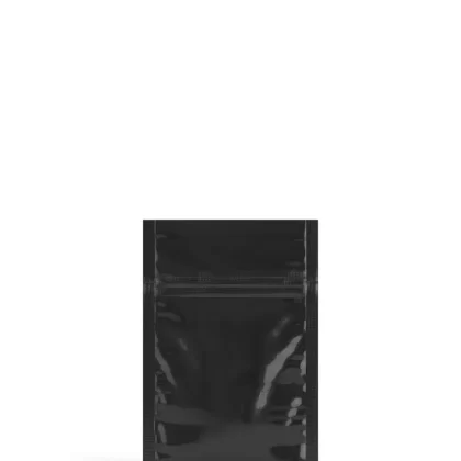 Tamper Evident | Glossy Black Mylar Bags (No Tear Notch) | 3in x 4.5in – 1g – 1000 Count