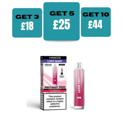 Hawcos x Lost Mary Pro Max 7000 Prefilled Pod Kit - £7.99 or 3 for £20 - Apple Pear