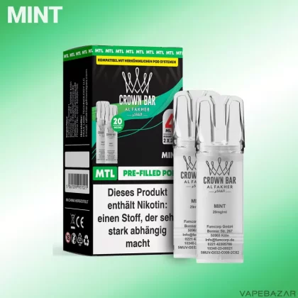 Al Fakher Pods Crown Bar 600 – MTL 20mg – Mint - Minze