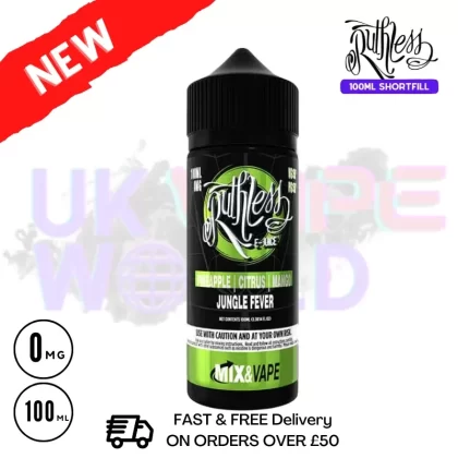 Jungle Fever Ruthless 100ml shortfill e liquid – £7.99