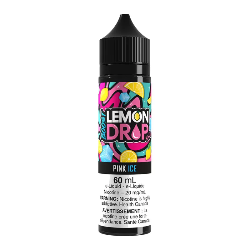 Lemon Drop Boost Salt Nic E-Liquid - Pink Ice 60ml - 20mg/ml