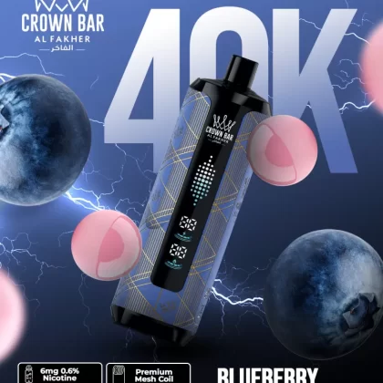 Al Fakher Crown Bar Mega Max 40K - Blueberry Gum - Crownbar Vape