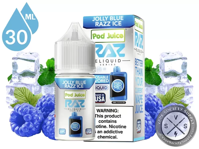 Jolly Blue Razz Ice Pod Juice x RAZ Salt 30ml