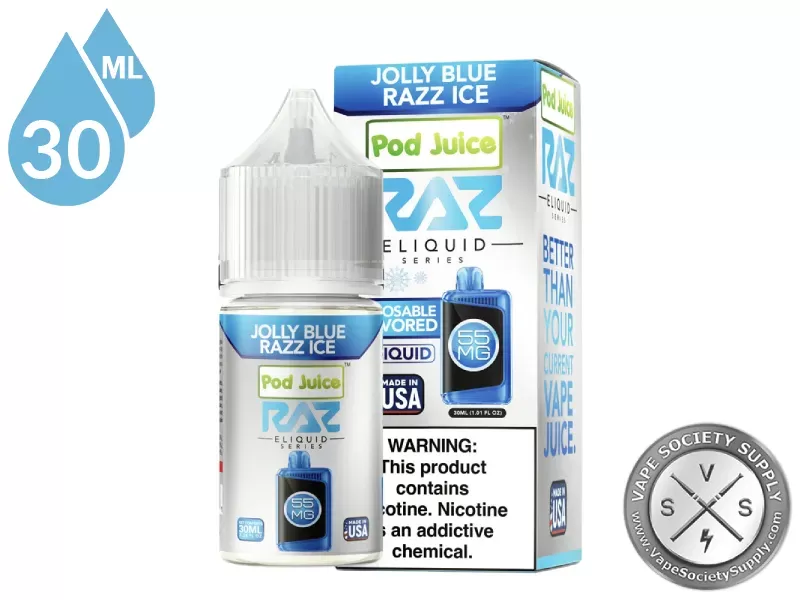 Jolly Blue Razz Ice Pod Juice x RAZ Salt 30ml - Image 3