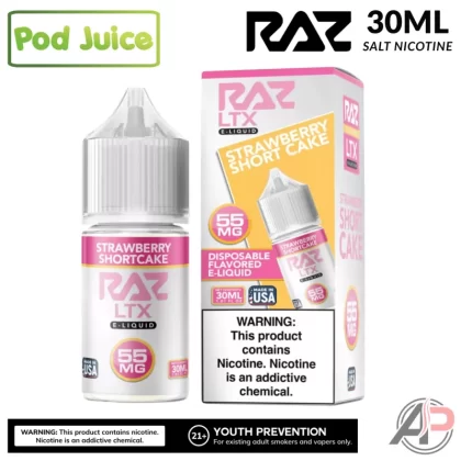 Pod Juice x Raz Strawberry Shortcake Salt Nicotine 30mL