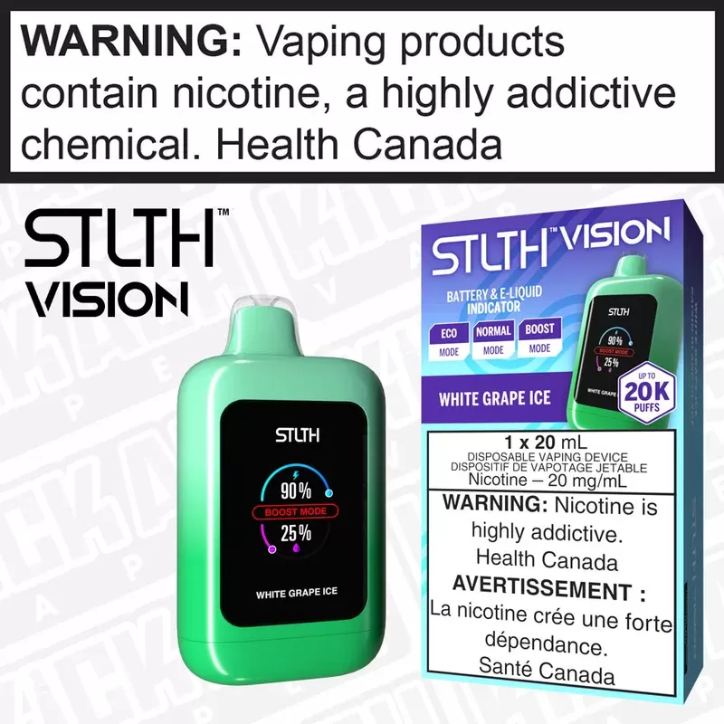White Grape Ice STLTH VISION Disposable