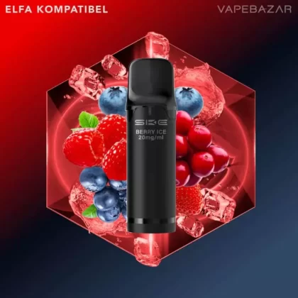 SKE Crystal 800 Pro Pods – Berry Ice (2er Pack) - SKE Crystal / Propylenglykol / Aromastoffe / Nikotin / Glycerin / ca. 1600 insgesamt