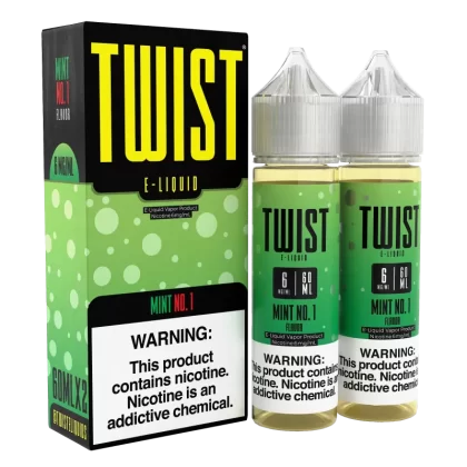 TWIST E-Liquid - Mint No.1 - 120ML E-Liquid (Twin 60ML Pack) - 6MG