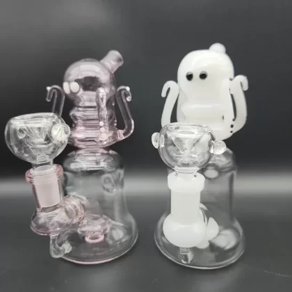 6″ Octopus Water Pipe Bong with Color Tube Glass and 14mm