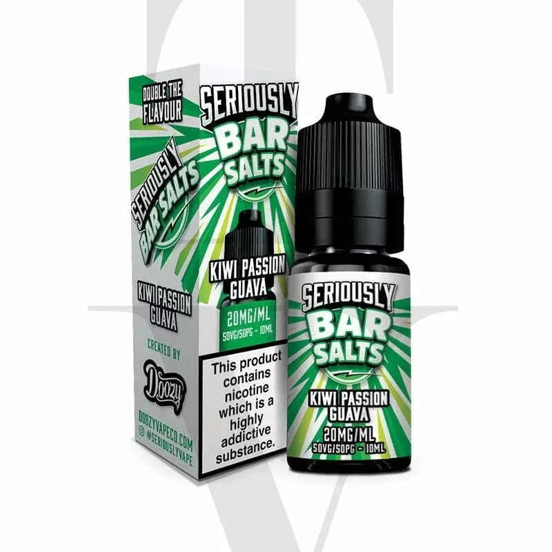 SERIOUSLY BAR SALTS KIWI PASSION GUAVA E-LIQUID BY DOOZY