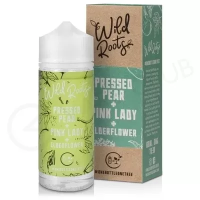 Pressed Pear, Pink Lady & Elderflower Shortfill E-Liquid by Wild Roots 100ml