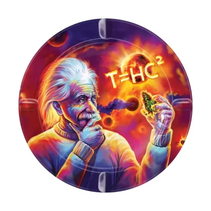 V Syndicate T=HC2 Einstein Solar Diesel Round Metal Ashtray – 5in