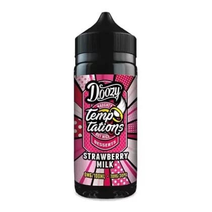 TEMPTATIONS STRAWBERRY MILK SHORTFILL E-LIQUID BY DOOZY VAPE