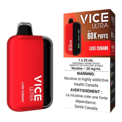 Vice Ultra Disposable Vape Device - Luxe Cubano - 20mg/ml