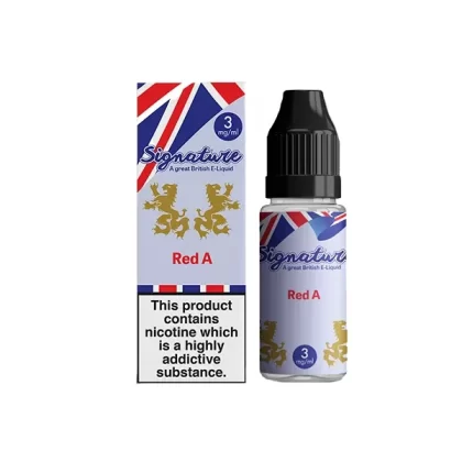 Signature Vapours Signature Red A E Liquid 10ml - Nicotine Strength#18mg>12mg>6mg>3mg (E3CD14)