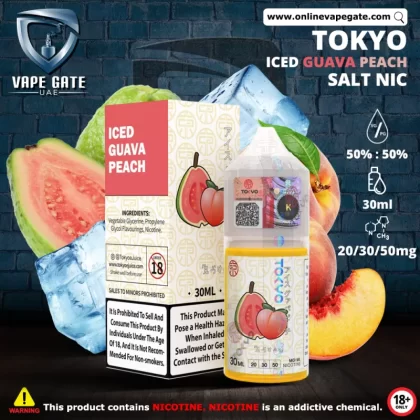 Tokyo Iced Guava Peach Saltnic 30ml - 20 mg / 30 ml