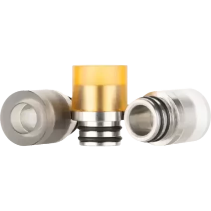 510 Metal Base Coloured Drip Tips - Black, Frosted