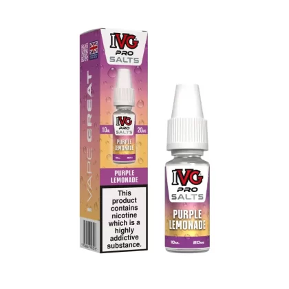 Purple Lemonade Nic Salt E-Liquid by IVG Pro - 10 mg - Medium Strength
