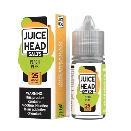 Juice Head SALTS Peach Pear Vape e-Liquid 30mL - Vape Product, Vape Product