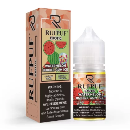RufPuf Exotic Watermelon Bubble Gum Ice Nic Salt – 30ml - Vape Product, Vape Product