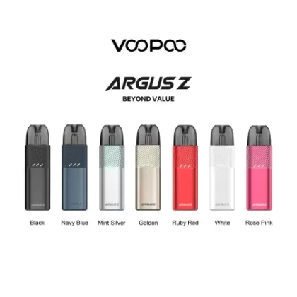 Voopoo Argus Z Pod Vape Kit - Colour#Mint Silver>Ruby Red>Rose Pink>Black>Golden>White>Navy Blue