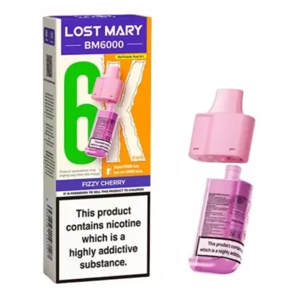Lost Mary Fizzy Cherry BM6000 Nic Salt E Liquid Pods
