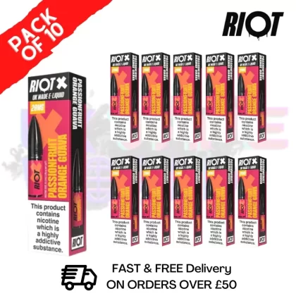 Passionfruit Orange Guava Riot X Nic Salt Box Of 10