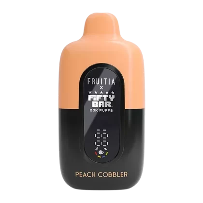 Peach Cobbler FRUITIA X Fifty Bar 20K - VAP; Vape Product; 5 Pack, Single