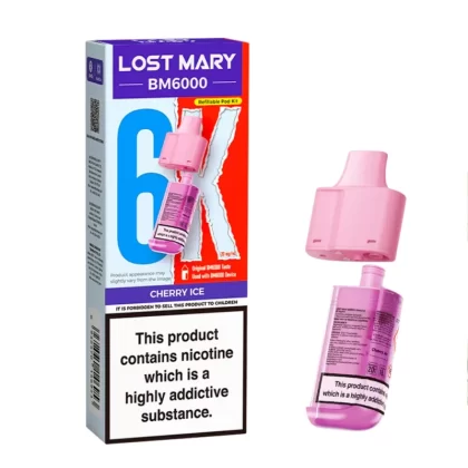 Lost Mary BM6000 Prefilled Replacement Pods – Cherry Ice 20mg