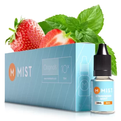 Strawberry Mint E Liquid (10x10ml) - 30PG/70VG (Extra Vapour) / LOW 6mg
